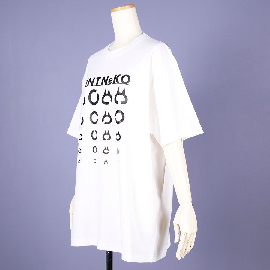 MINT NeKO ランドルト環Tシャツ WH・XL