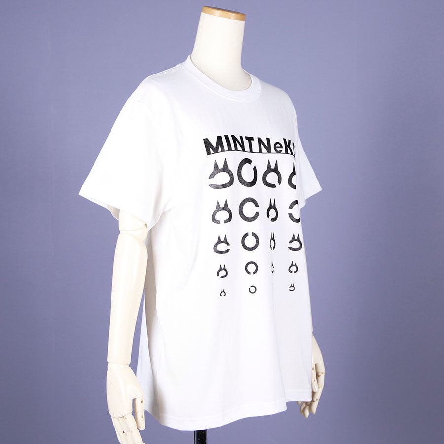 MINT NeKO ランドルト環Tシャツ WH・M