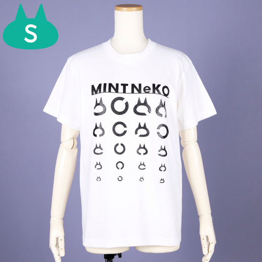 MINT NeKO ランドルト環Tシャツ WH・S