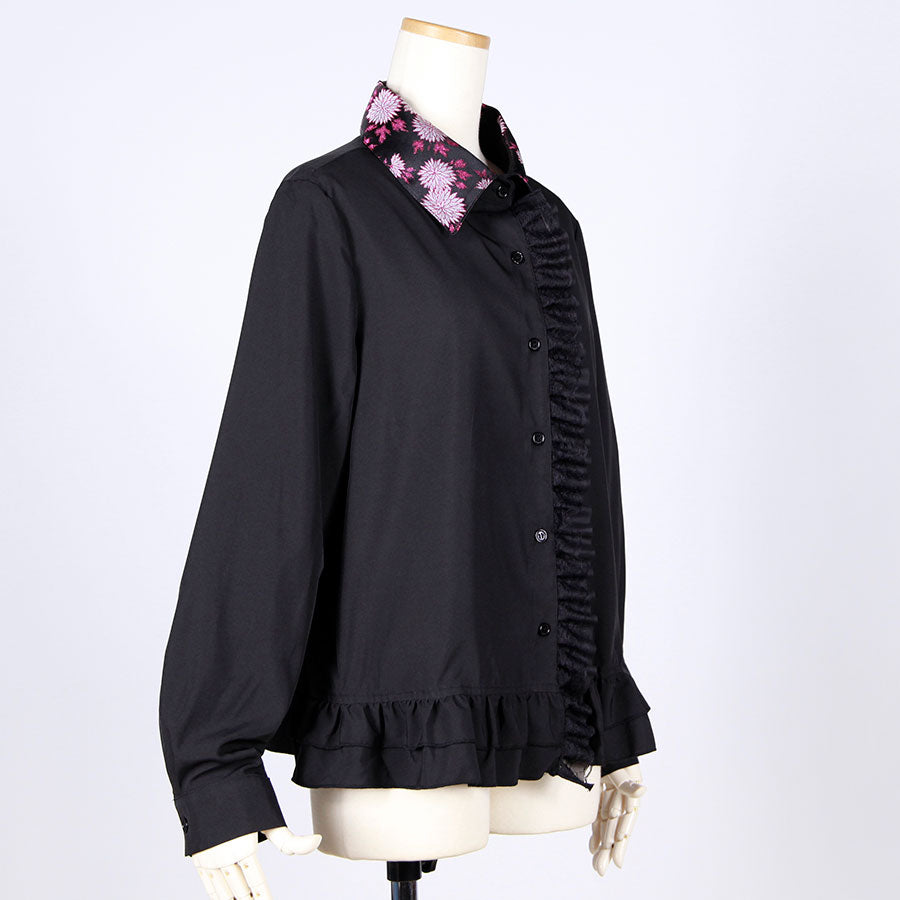 [One-of-a-kind item] TKg Kinran Chrysanthemum Frill Blouse