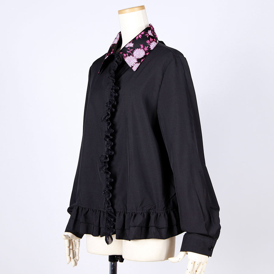 [One-of-a-kind item] TKg Kinran Chrysanthemum Frill Blouse