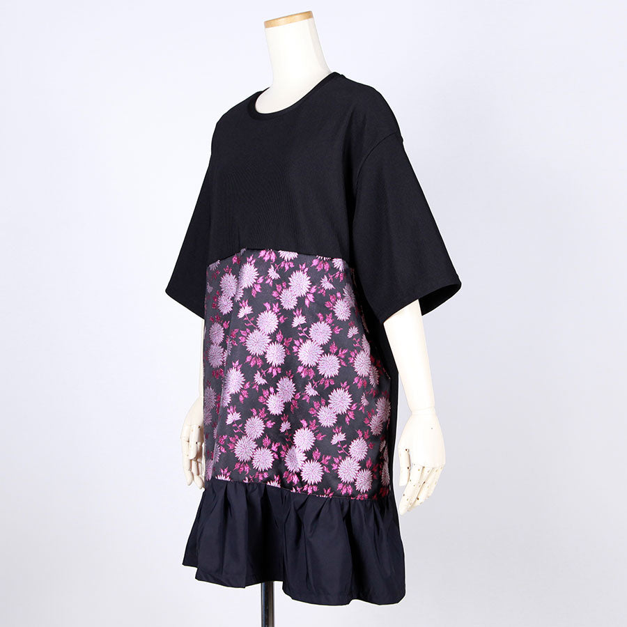 [One-of-a-kind item] TKg Kinran Chrysanthemum Japanese Pattern Switching Tunic