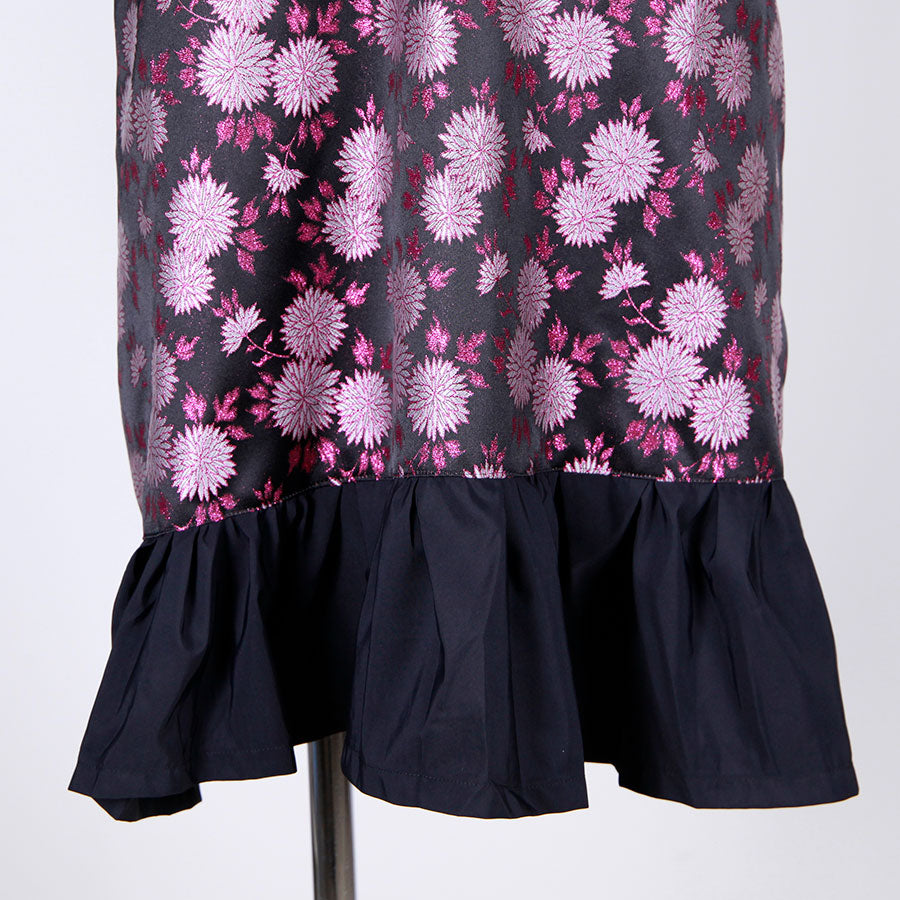[One-of-a-kind item] TKg Kinran Chrysanthemum Japanese Pattern Switching Tunic