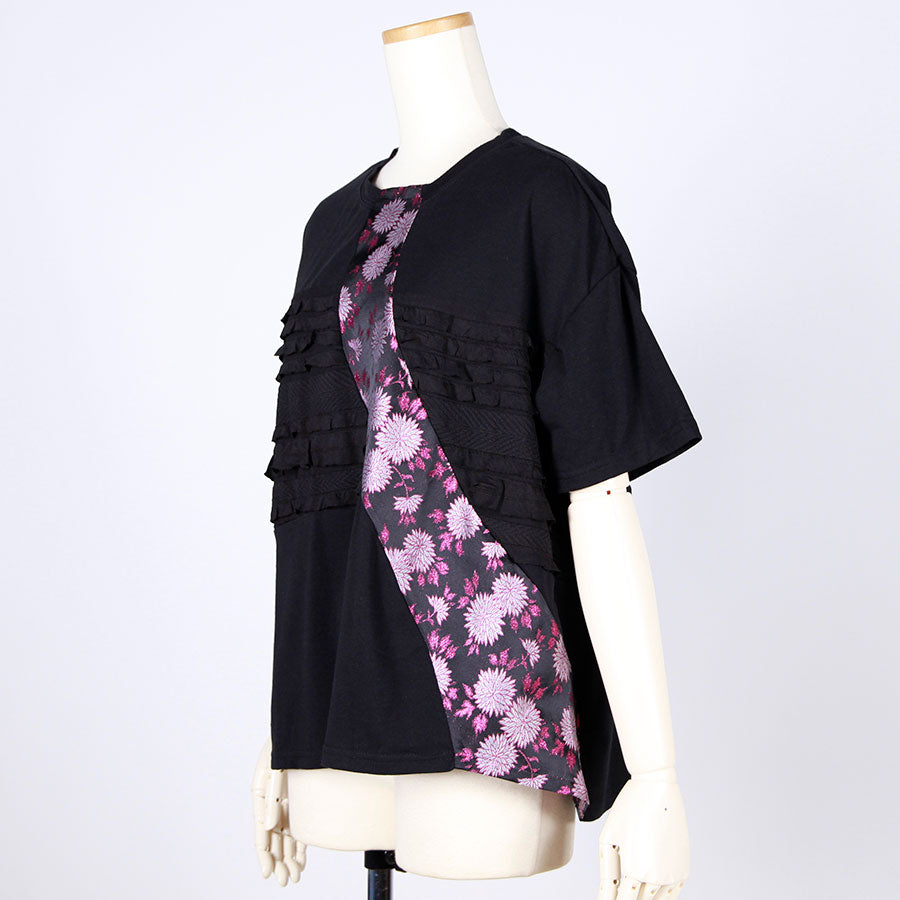 [One-of-a-kind item] TKg Kinran Chrysanthemum Frills and Japanese Pattern Tops