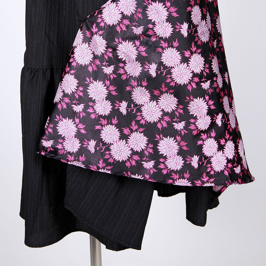 【One-of-a-Kind】TKg Kinran Chrysanthemum Mysterious 3-Tiered Switch Skirt