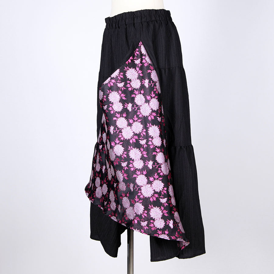 【One-of-a-Kind】TKg Kinran Chrysanthemum Mysterious 3-Tiered Switch Skirt