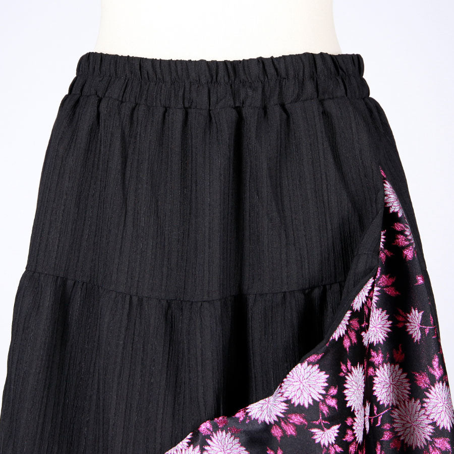 【One-of-a-Kind】TKg Kinran Chrysanthemum Mysterious 3-Tiered Switch Skirt