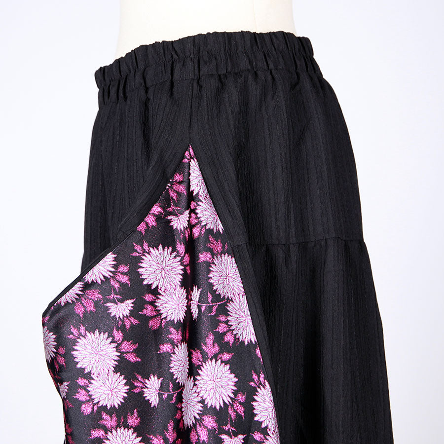 【One-of-a-Kind】TKg Kinran Chrysanthemum Mysterious 3-Tiered Switch Skirt