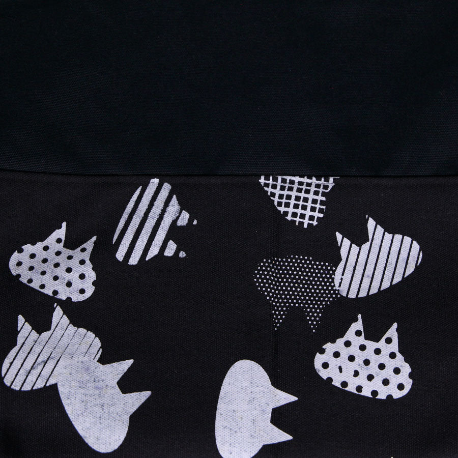 MINT NeKO Switching Canvas Tote Bag / BK-WH