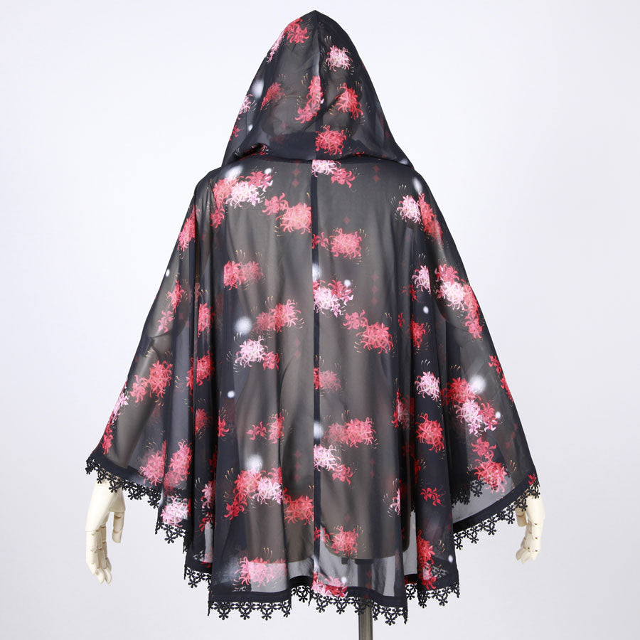 Moriguchika Doze Chiffon Cape / BK-RD