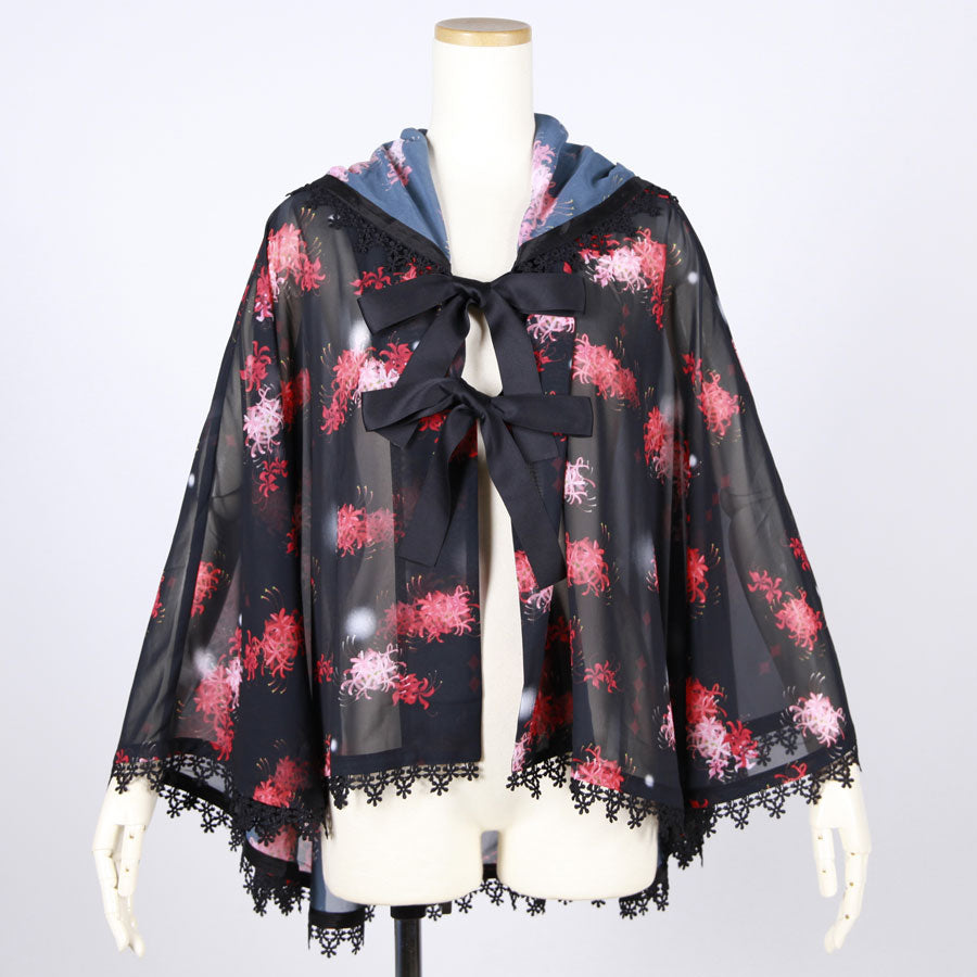 Moriguchika Doze Chiffon Cape / BK-RD