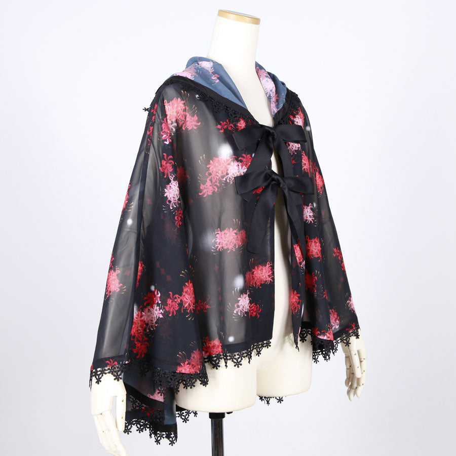 Moriguchika Doze Chiffon Cape / BK-RD