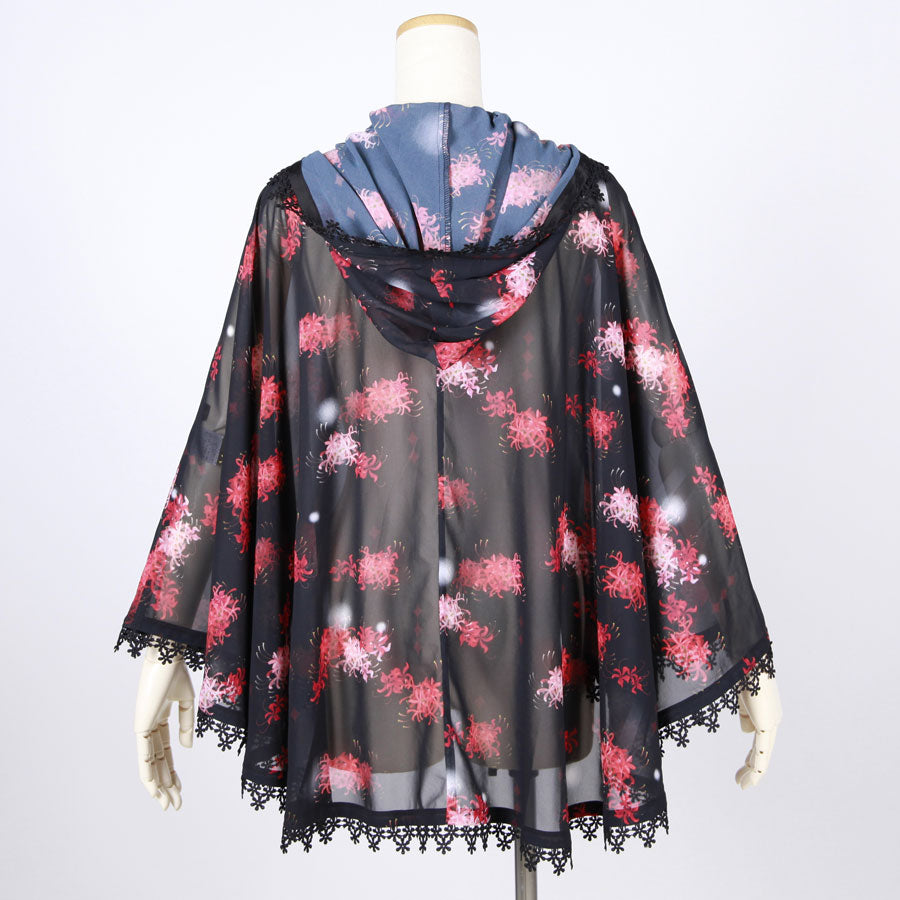 Moriguchika Doze Chiffon Cape / BK-RD