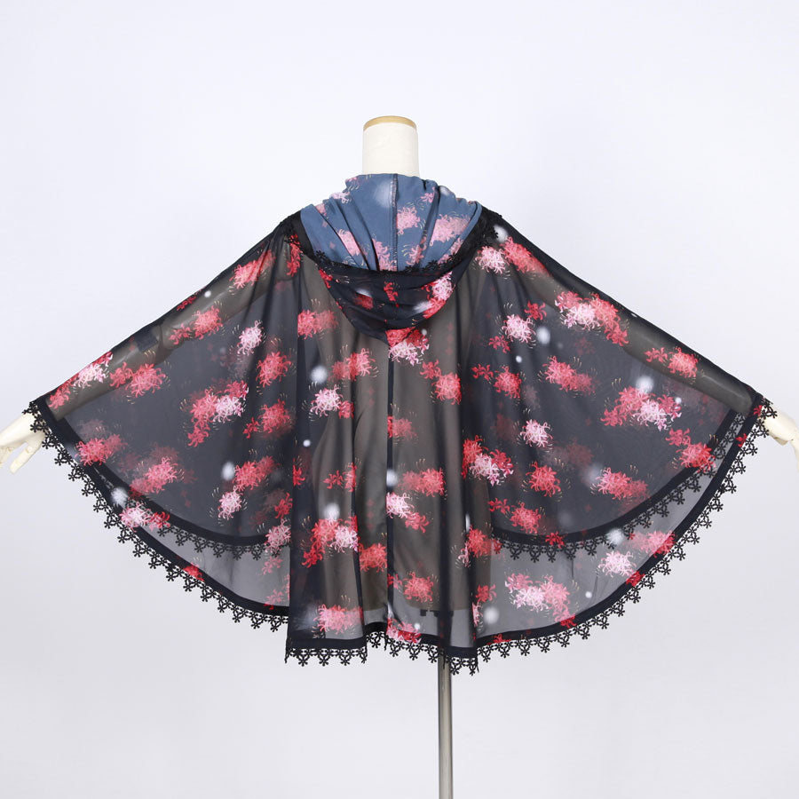 Moriguchika Doze Chiffon Cape / BK-RD