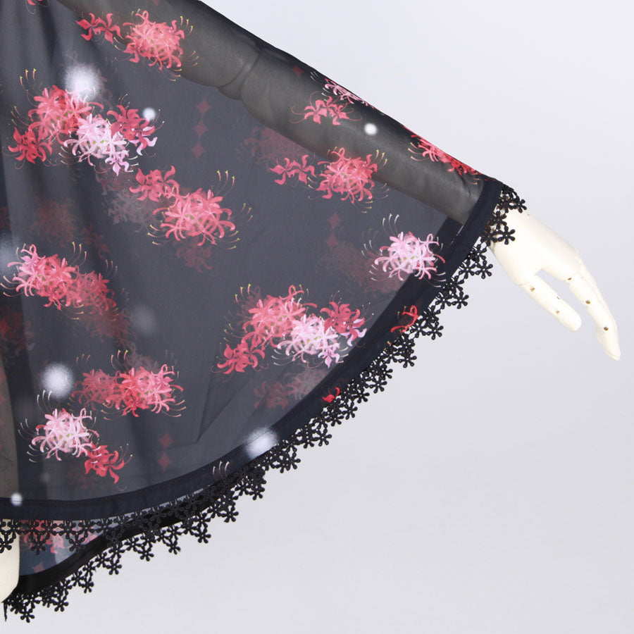 Moriguchika Doze Chiffon Cape / BK-RD