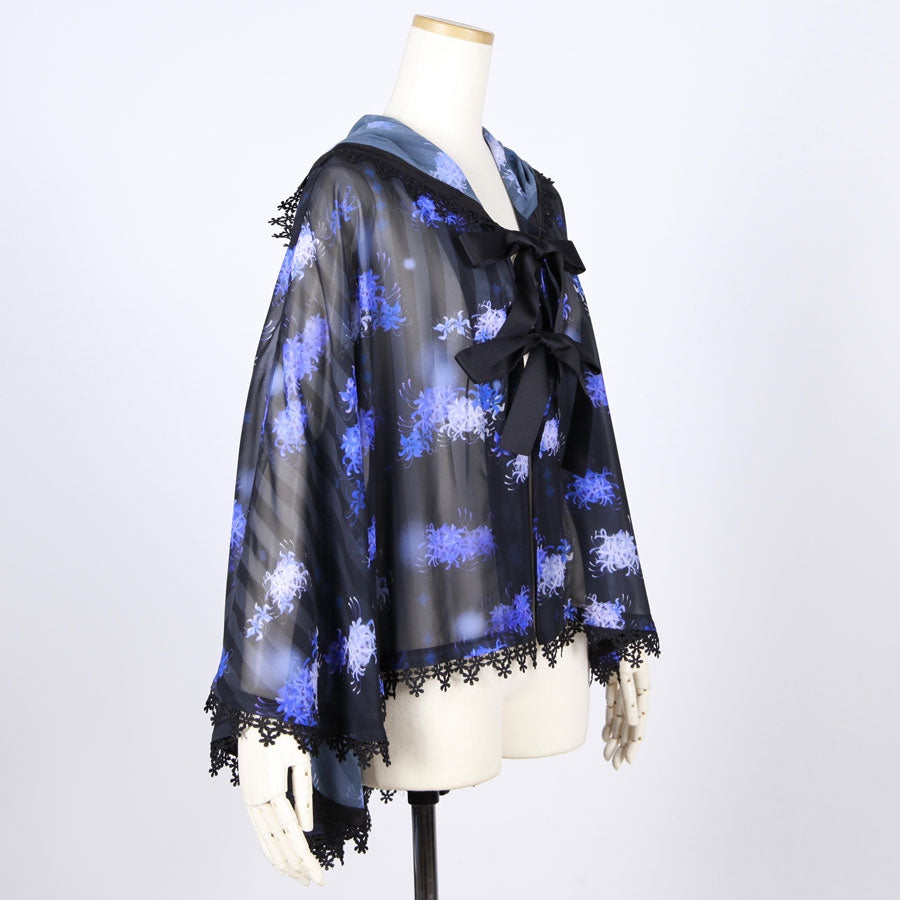 Moriguchika Doze Chiffon Cape / BK-BL