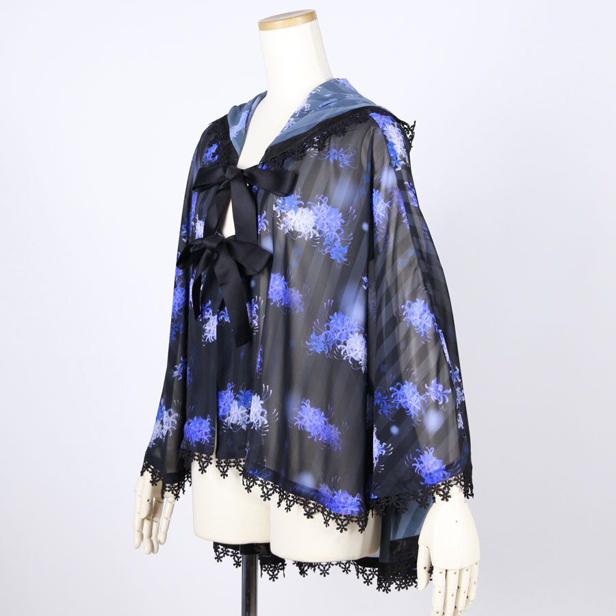 Moriguchika Doze Chiffon Cape / BK-BL