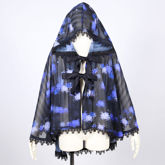 モリグチカ まどろみのシフォンケープ BK-BL