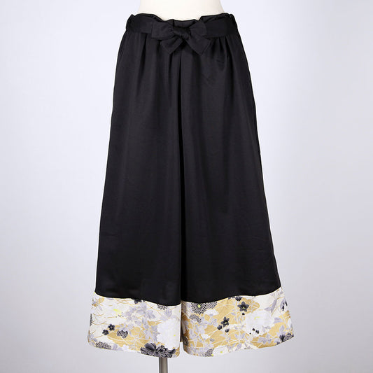 [One-of-a-kind item] TKg Black Peony Super Wide Pants