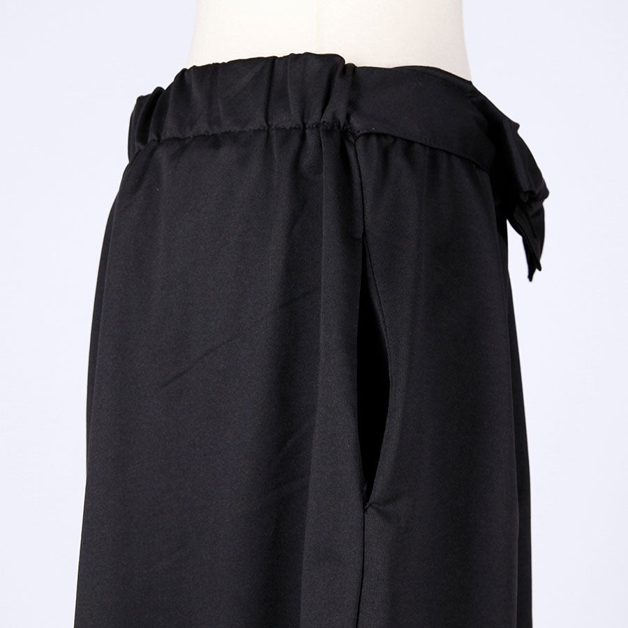 【一点物】TKg 黒い牡丹 スーパーワイドパンツ