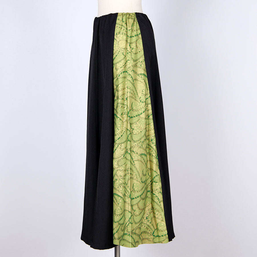 [One-of-a-kind item] TKg Green Ocean Side Japanese Pattern Skirt