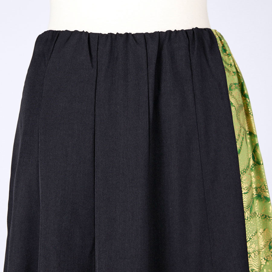 [One-of-a-kind item] TKg Green Ocean Side Japanese Pattern Skirt