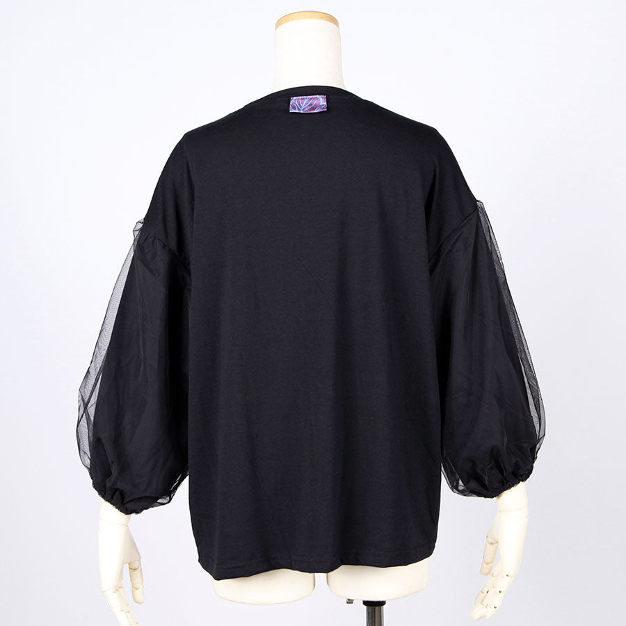 【一点物】TKg 古着物 葡萄柄 シフォン重ね袖トップス