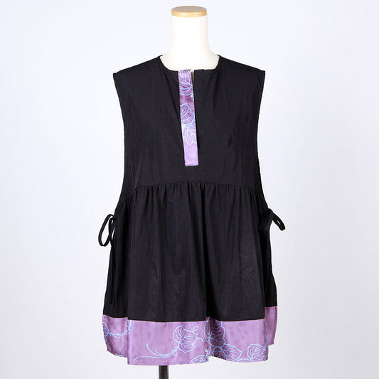 [One-of-a-kind item] TKg Vintage Kimono Grape Pattern Slit Opening Tops