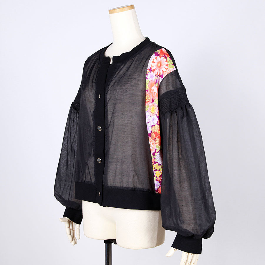 【一点物】TKg 百花繚乱 透けるブルゾン