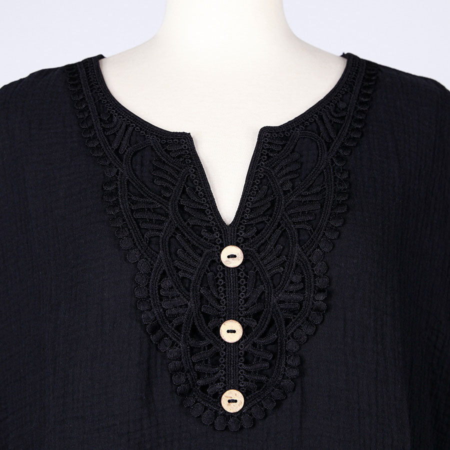 [One-of-a-kind item] TKg A Profusion of Flowers Lace Collar Tops