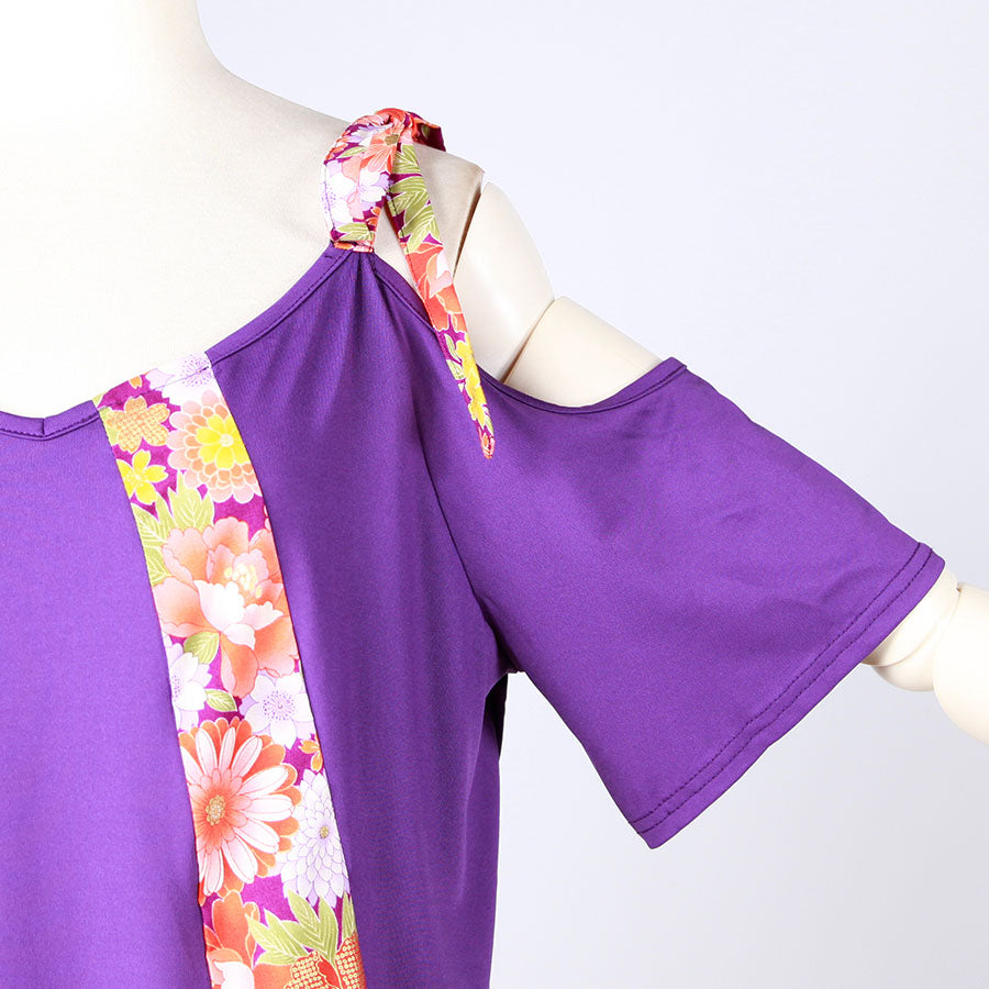 [One-of-a-kind item] TKg A Profusion of Flowers Open Shoulder Tops