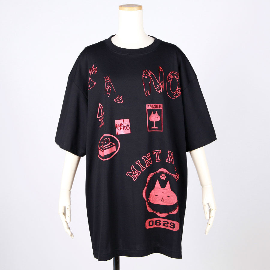 MINT NeKO Dry Cool Big T-shirt / BK-ORG