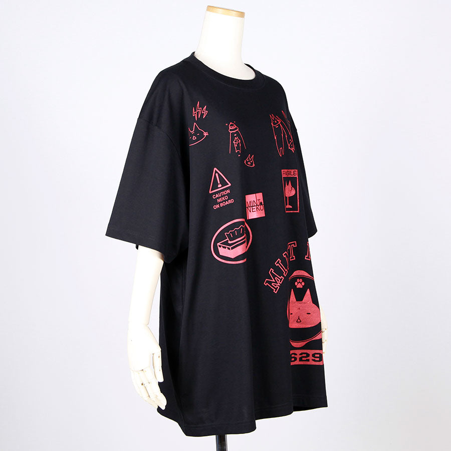MINT NeKO Dry Cool Big T-shirt / BK-ORG