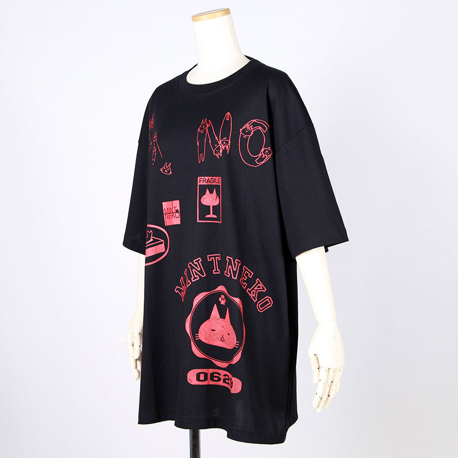 MINT NeKO Dry Cool Big T-shirt / BK-ORG