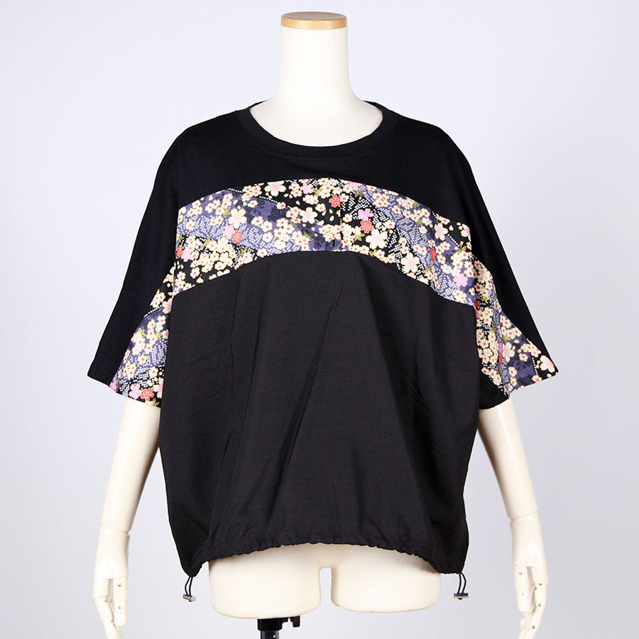 [One-of-a-kind item] TKg Oblique Cherry Blossom Hemline Tops