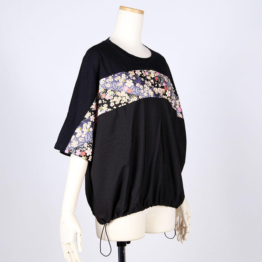 [One-of-a-kind item] TKg Oblique Cherry Blossom Hemline Tops
