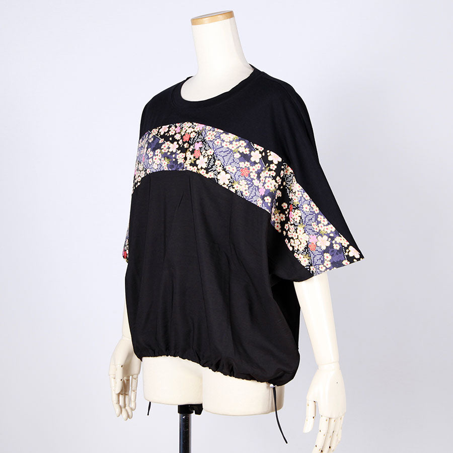 [One-of-a-kind item] TKg Oblique Cherry Blossom Hemline Tops