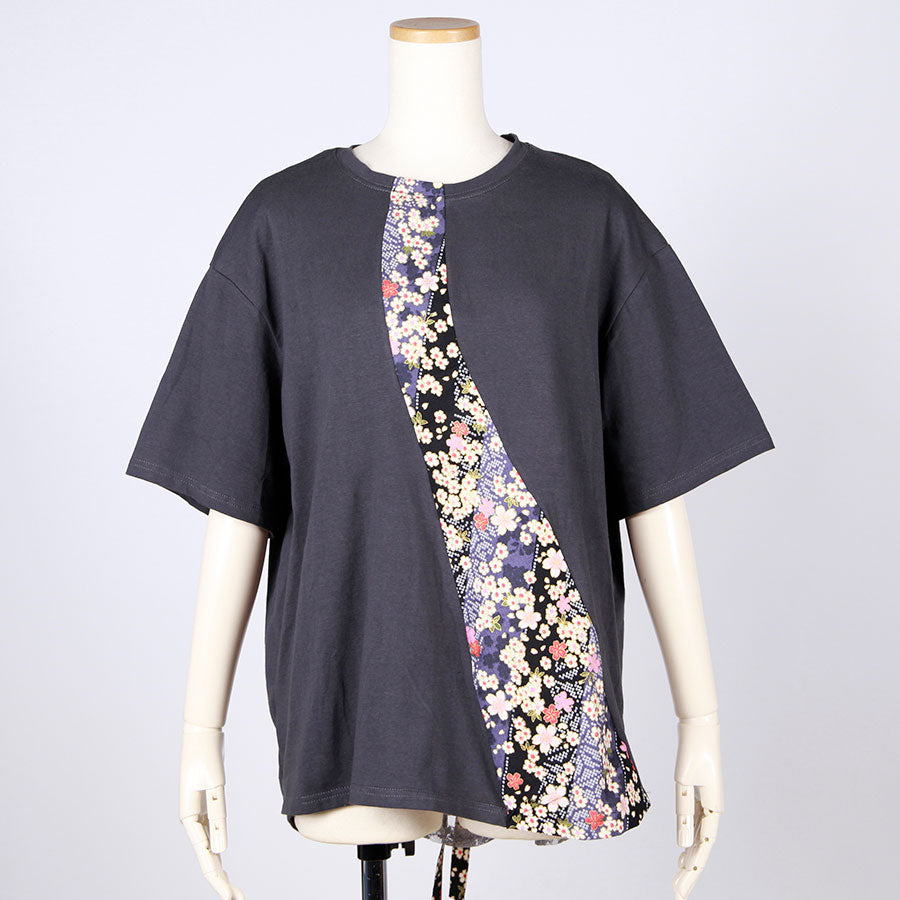 【一点物】TKg 斜行桜 後ろ重ねトップス