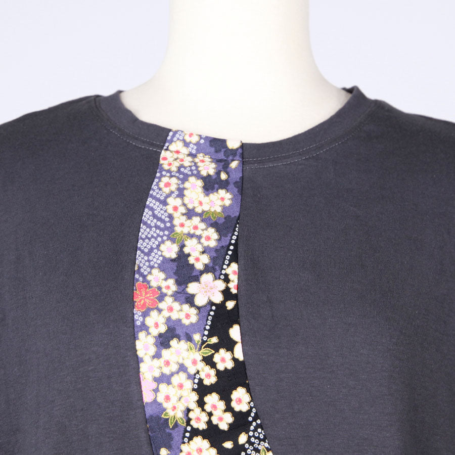 【一点物】TKg 斜行桜 後ろ重ねトップス