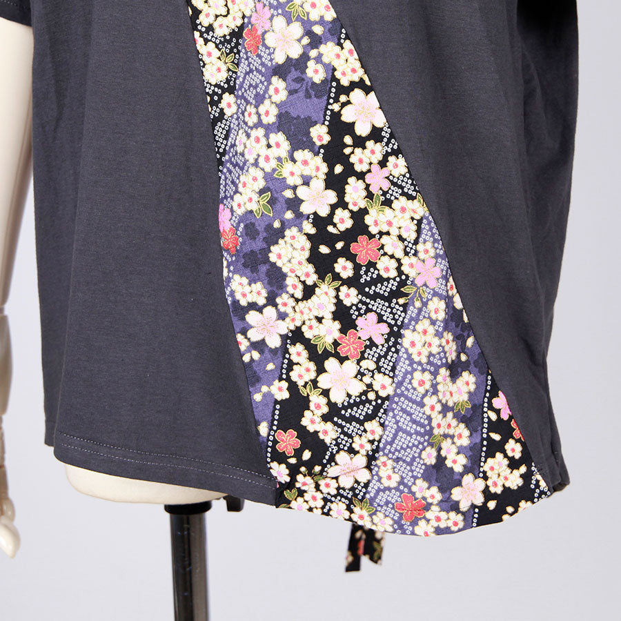 【一点物】TKg 斜行桜 後ろ重ねトップス