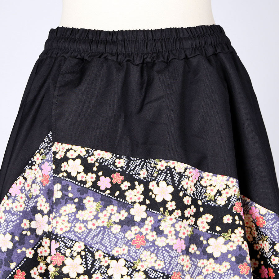 【一点物】TKg 斜行桜 フレアーサルエルパンツ