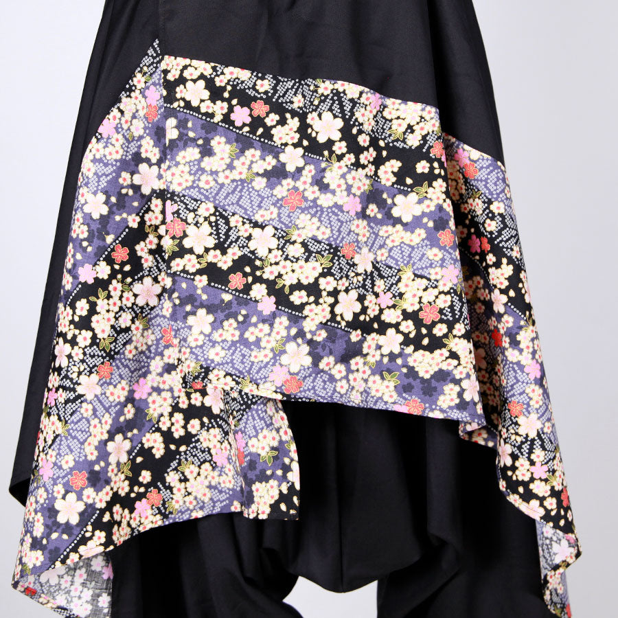 【一点物】TKg 斜行桜 フレアーサルエルパンツ