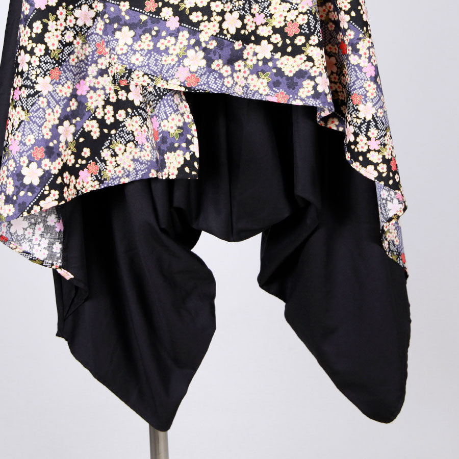【一点物】TKg 斜行桜 フレアーサルエルパンツ