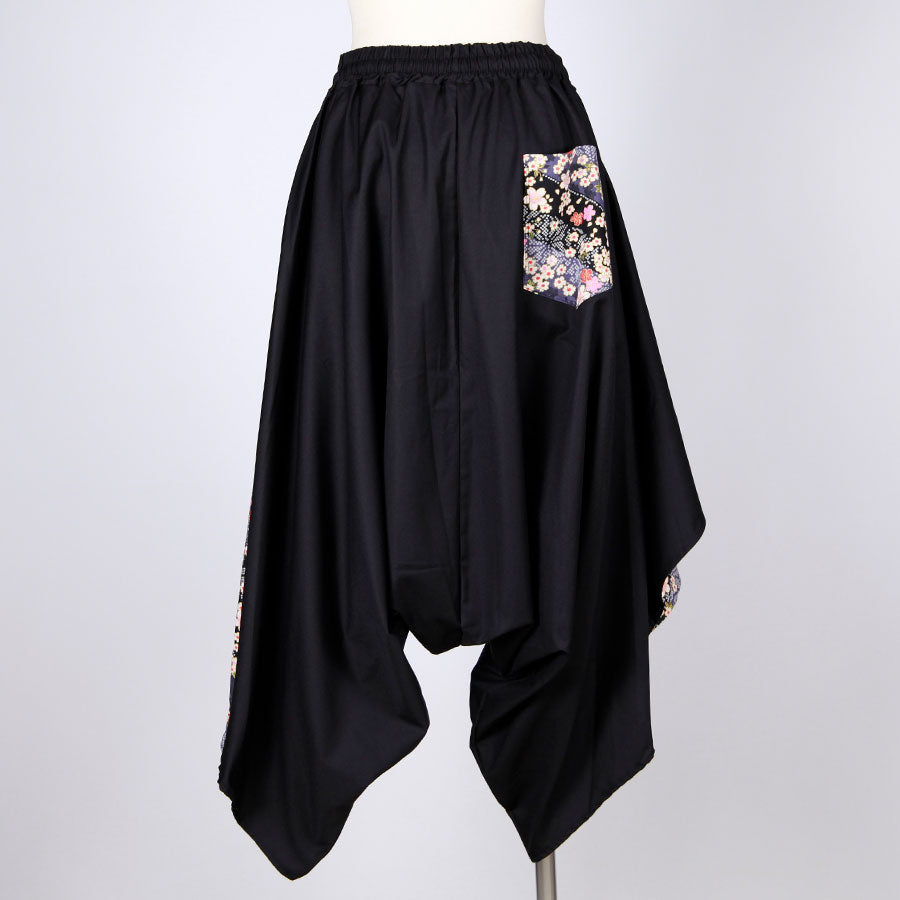 【一点物】TKg 斜行桜 フレアーサルエルパンツ