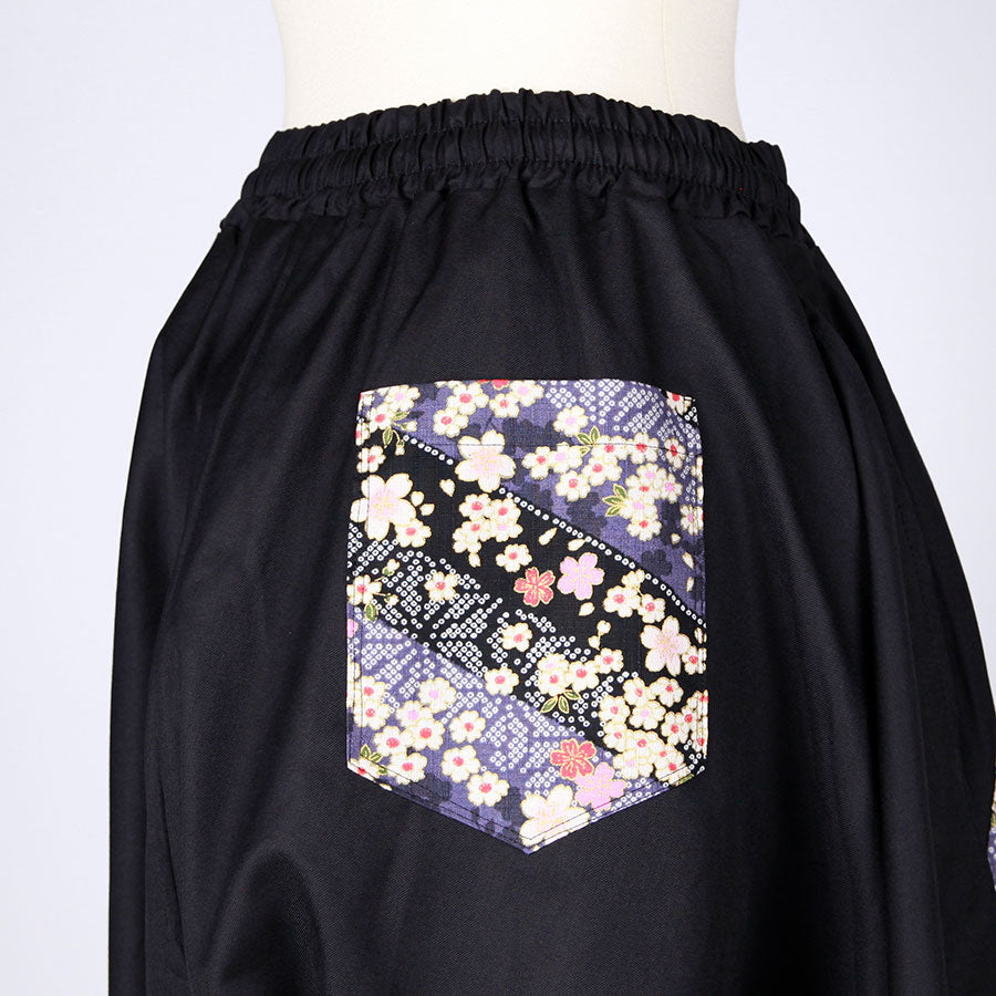 【一点物】TKg 斜行桜 フレアーサルエルパンツ