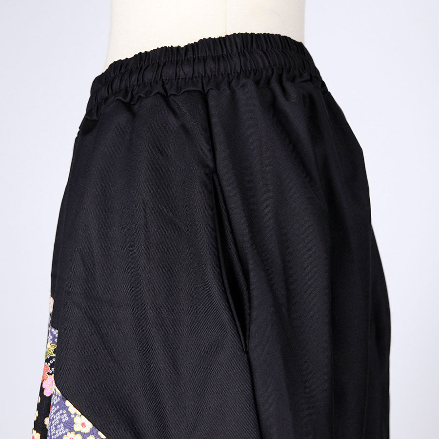 【一点物】TKg 斜行桜 フレアーサルエルパンツ
