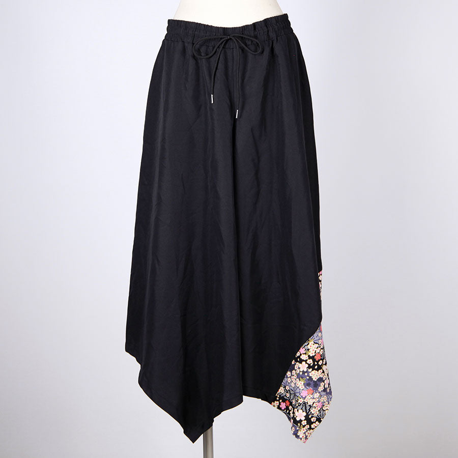 【一点物】TKg 斜行桜 アシンメトリーヘムパンツ