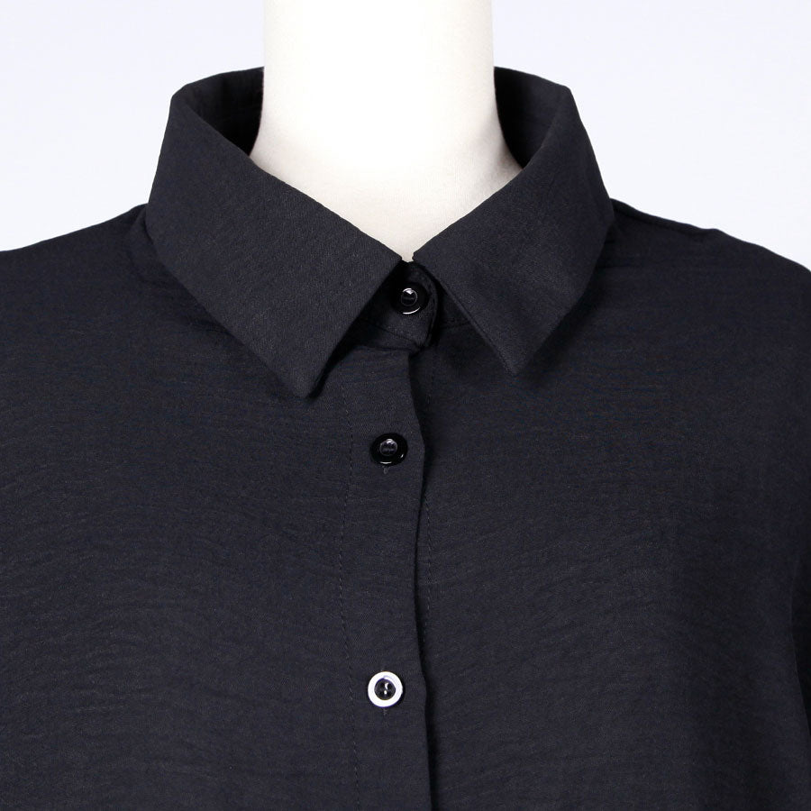 gouk fluttering long shirt / BK-NV