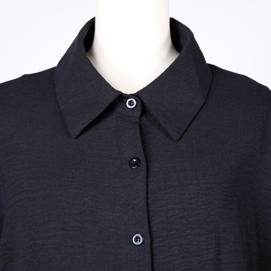 gouk fluttering long shirt / BK-PUR