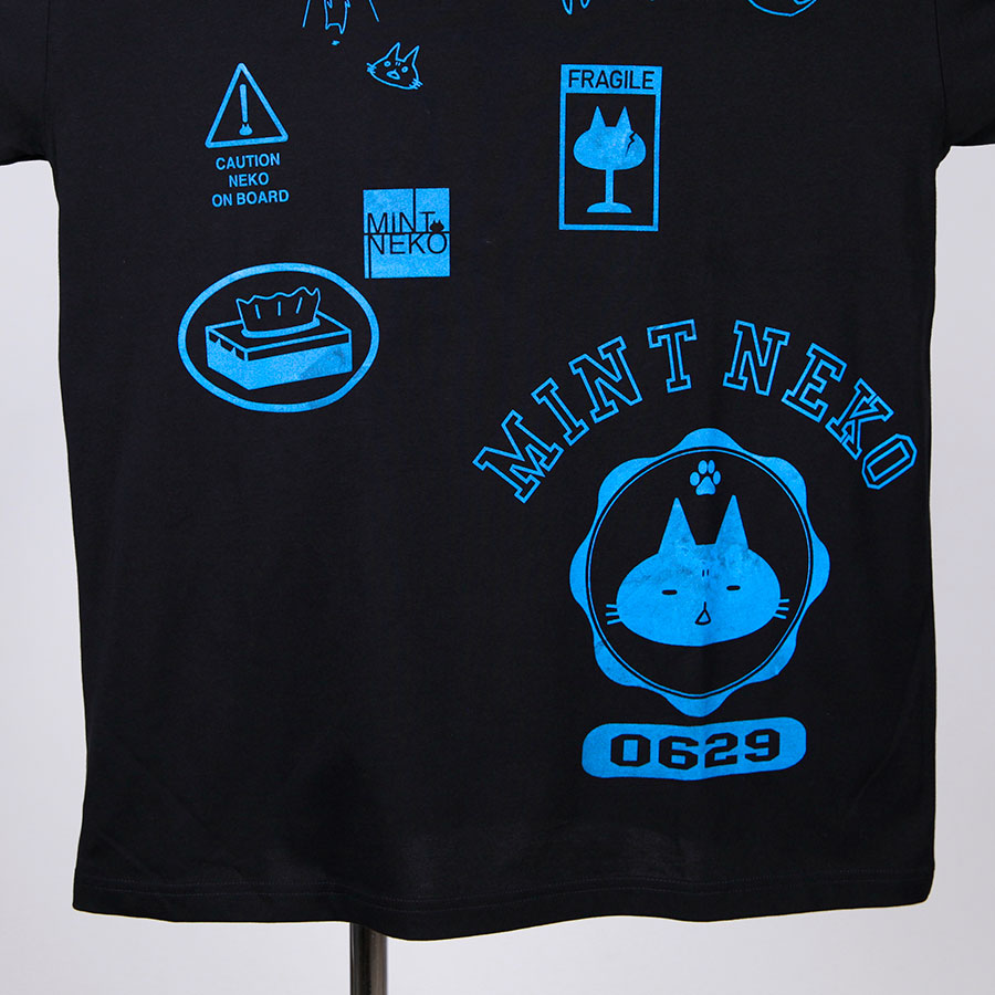 MINT NeKO Dry Cool Big T-shirt / BK-BL